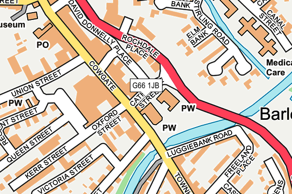 G66 1JB map - OS OpenMap – Local (Ordnance Survey)