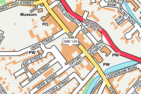 G66 1JH map - OS OpenMap – Local (Ordnance Survey)