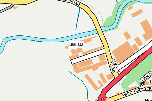 G66 1JJ map - OS OpenMap – Local (Ordnance Survey)