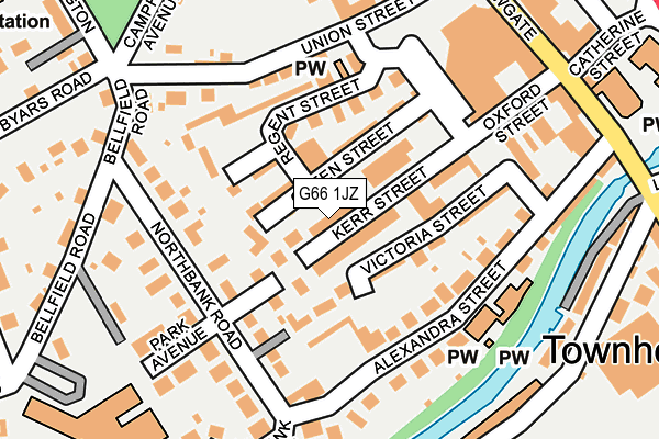 G66 1JZ map - OS OpenMap – Local (Ordnance Survey)