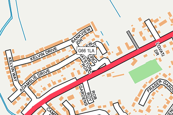 G66 1LA map - OS OpenMap – Local (Ordnance Survey)