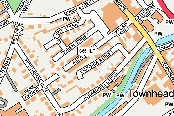 G66 1LF map - OS OpenMap – Local (Ordnance Survey)