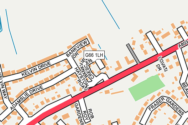G66 1LH map - OS OpenMap – Local (Ordnance Survey)