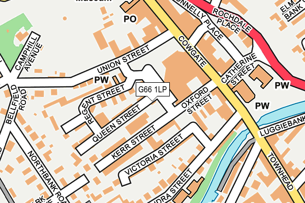 G66 1LP map - OS OpenMap – Local (Ordnance Survey)