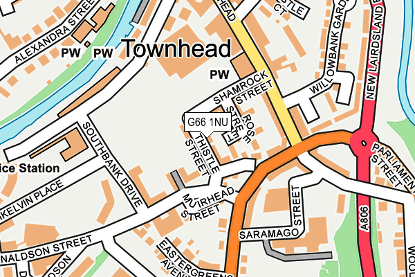 G66 1NU map - OS OpenMap – Local (Ordnance Survey)