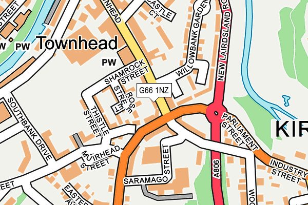 G66 1NZ map - OS OpenMap – Local (Ordnance Survey)