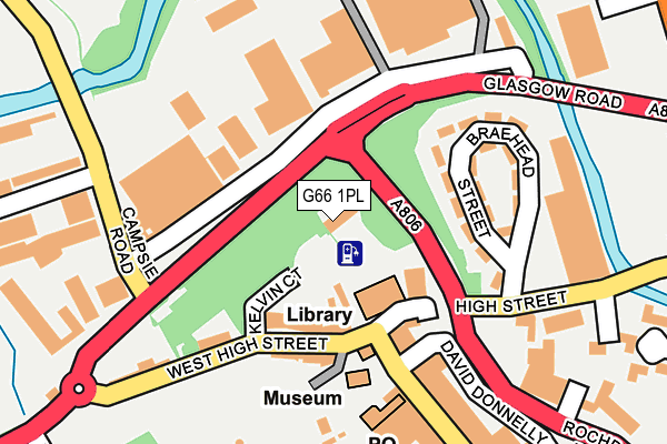 G66 1PL map - OS OpenMap – Local (Ordnance Survey)