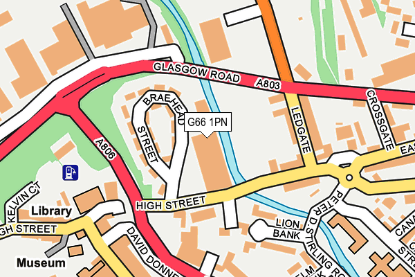 G66 1PN map - OS OpenMap – Local (Ordnance Survey)