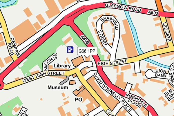 G66 1PP map - OS OpenMap – Local (Ordnance Survey)