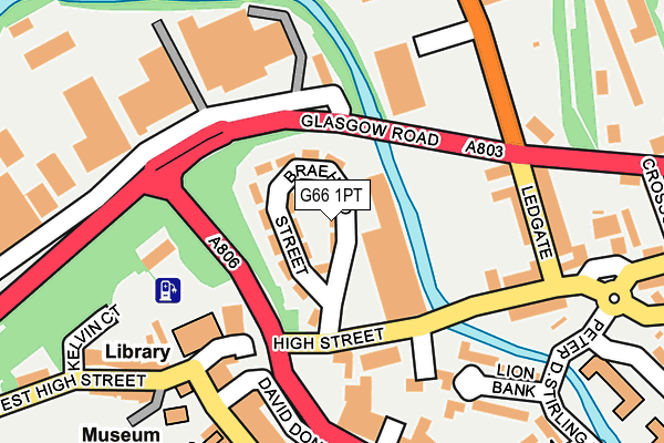 G66 1PT map - OS OpenMap – Local (Ordnance Survey)