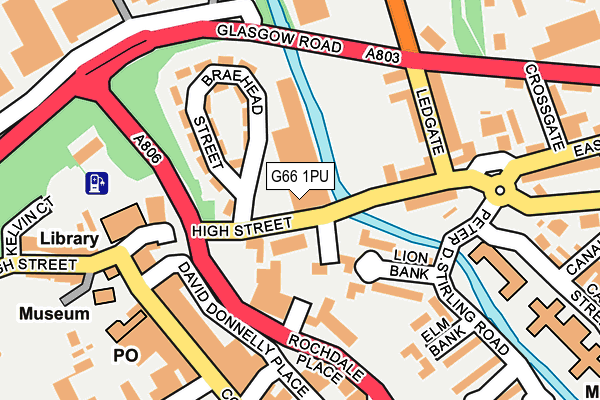G66 1PU map - OS OpenMap – Local (Ordnance Survey)