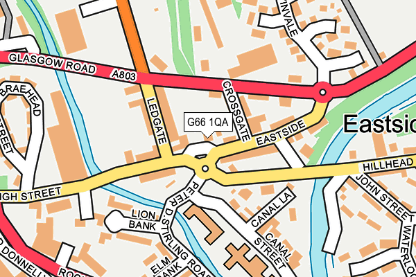 G66 1QA map - OS OpenMap – Local (Ordnance Survey)