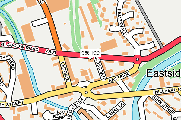 G66 1QD map - OS OpenMap – Local (Ordnance Survey)