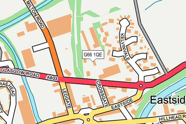 G66 1QE map - OS OpenMap – Local (Ordnance Survey)
