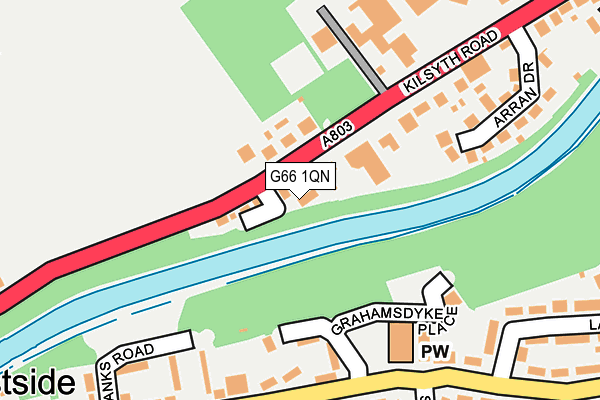 G66 1QN map - OS OpenMap – Local (Ordnance Survey)