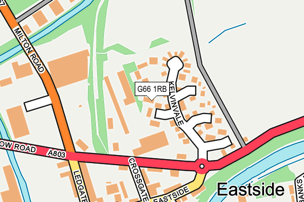 G66 1RB map - OS OpenMap – Local (Ordnance Survey)