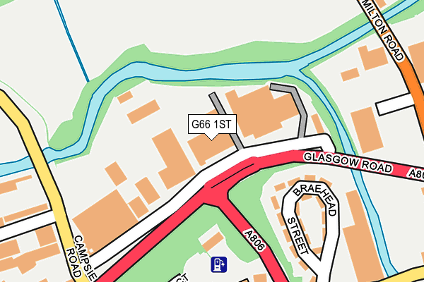 G66 1ST map - OS OpenMap – Local (Ordnance Survey)