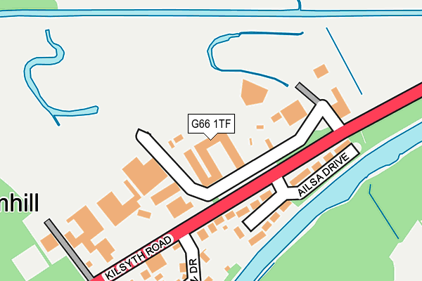 G66 1TF map - OS OpenMap – Local (Ordnance Survey)