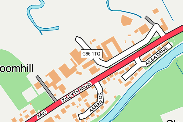 G66 1TQ map - OS OpenMap – Local (Ordnance Survey)