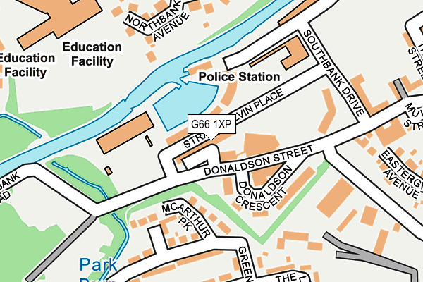 G66 1XP map - OS OpenMap – Local (Ordnance Survey)