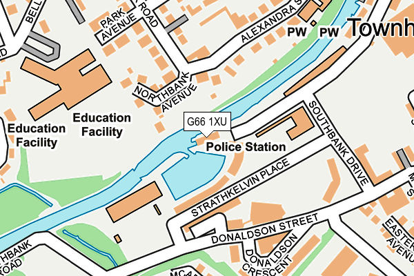 G66 1XU map - OS OpenMap – Local (Ordnance Survey)