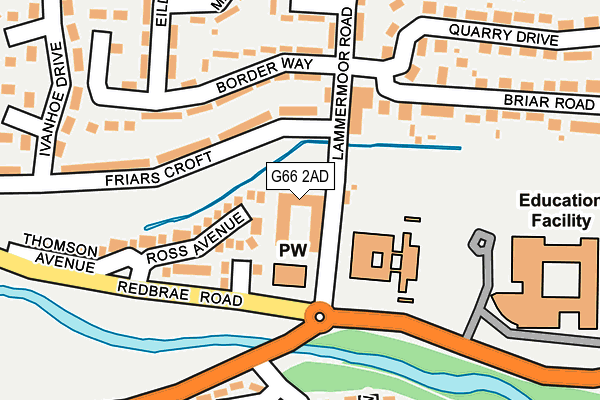 G66 2AD map - OS OpenMap – Local (Ordnance Survey)