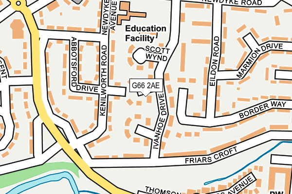 G66 2AE map - OS OpenMap – Local (Ordnance Survey)