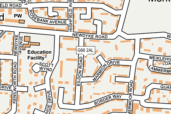 G66 2AL map - OS OpenMap – Local (Ordnance Survey)