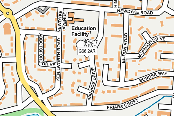 G66 2AR map - OS OpenMap – Local (Ordnance Survey)