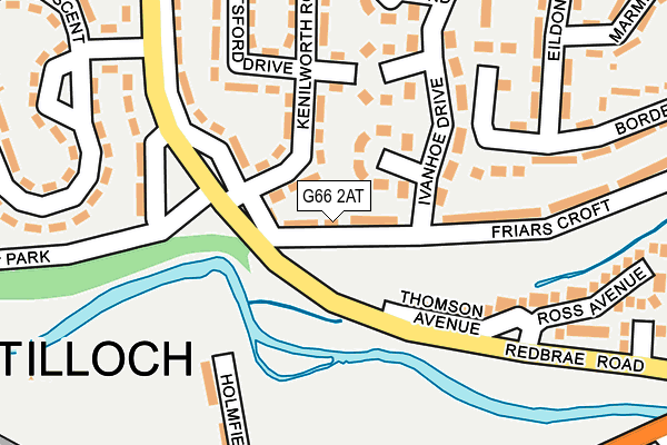 G66 2AT map - OS OpenMap – Local (Ordnance Survey)