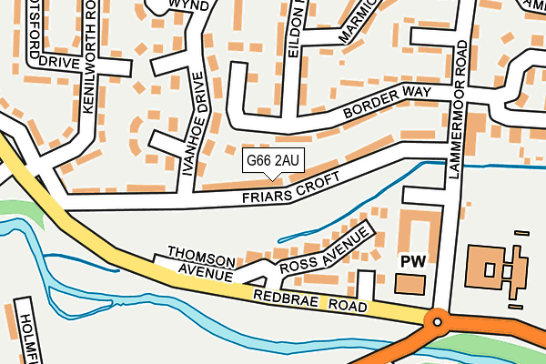 G66 2AU map - OS OpenMap – Local (Ordnance Survey)