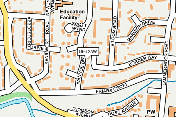 G66 2AW map - OS OpenMap – Local (Ordnance Survey)