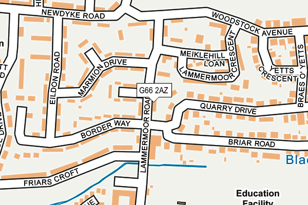 G66 2AZ map - OS OpenMap – Local (Ordnance Survey)