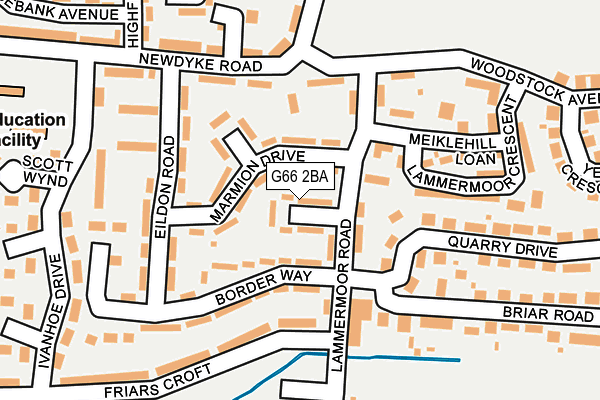 G66 2BA map - OS OpenMap – Local (Ordnance Survey)