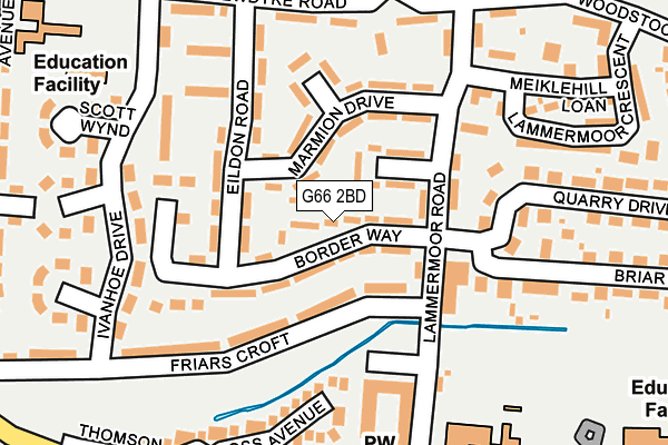 G66 2BD map - OS OpenMap – Local (Ordnance Survey)