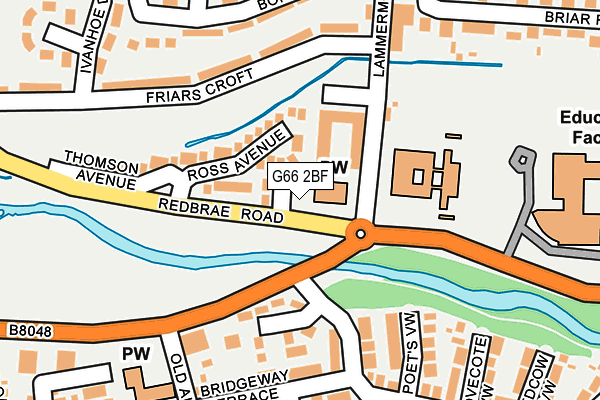 G66 2BF map - OS OpenMap – Local (Ordnance Survey)