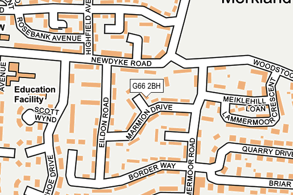 G66 2BH map - OS OpenMap – Local (Ordnance Survey)