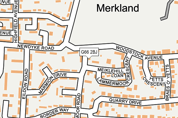 G66 2BJ map - OS OpenMap – Local (Ordnance Survey)