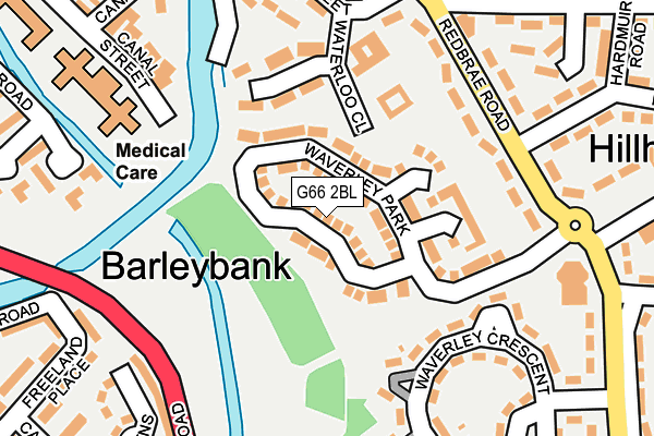 G66 2BL map - OS OpenMap – Local (Ordnance Survey)