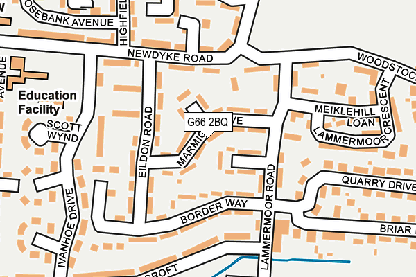 G66 2BQ map - OS OpenMap – Local (Ordnance Survey)