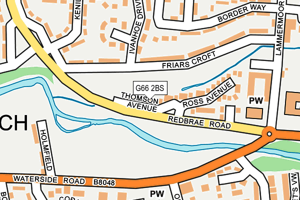 G66 2BS map - OS OpenMap – Local (Ordnance Survey)