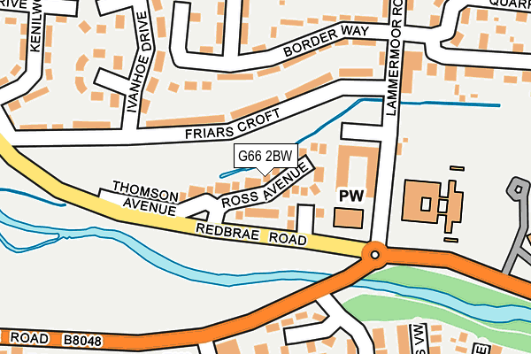 G66 2BW map - OS OpenMap – Local (Ordnance Survey)