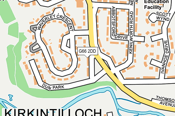 G66 2DD map - OS OpenMap – Local (Ordnance Survey)