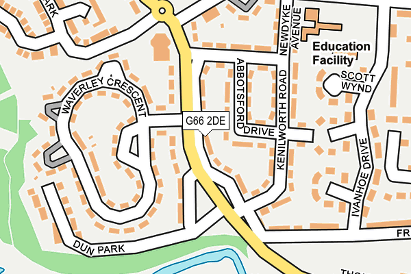 G66 2DE map - OS OpenMap – Local (Ordnance Survey)