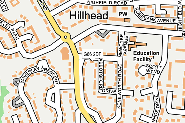 G66 2DF map - OS OpenMap – Local (Ordnance Survey)