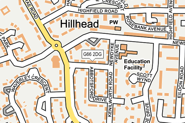 G66 2DG map - OS OpenMap – Local (Ordnance Survey)