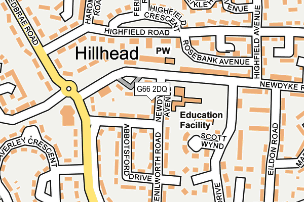 G66 2DQ map - OS OpenMap – Local (Ordnance Survey)