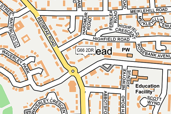 G66 2DR map - OS OpenMap – Local (Ordnance Survey)