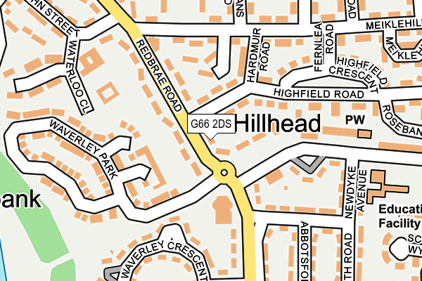 G66 2DS map - OS OpenMap – Local (Ordnance Survey)