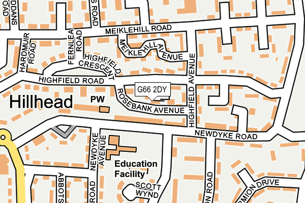 G66 2DY map - OS OpenMap – Local (Ordnance Survey)